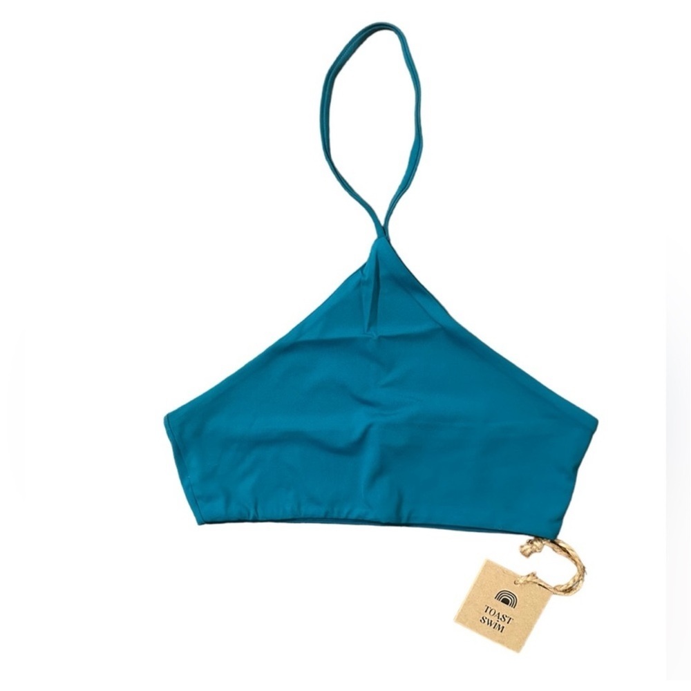 Toast Swim Signature Apex Bikini Top in Deep Lake